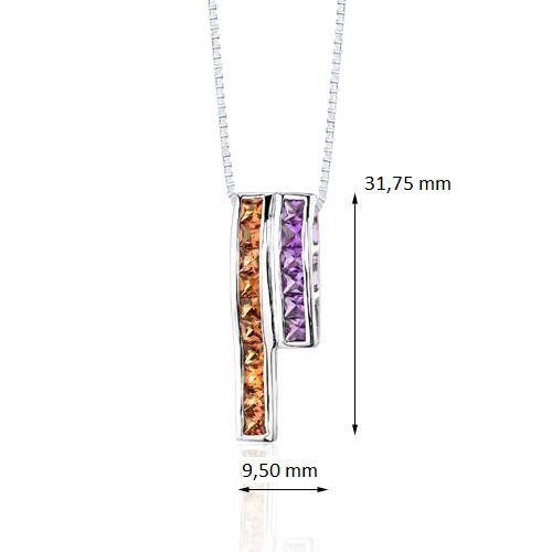 Náhrdelník so zafírmi a ametystmi 14415
