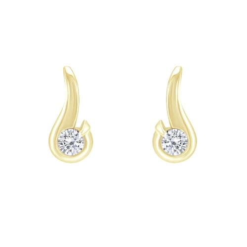 Elegantné náušnice s 0.20 ct diamantmi Janine