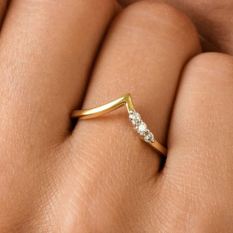 Zlatý prsteň s lab-grown diamantmi Jenni 163566