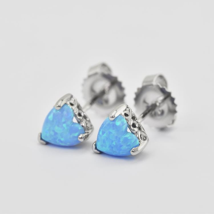 Opálové strieborné náušnice 22832
