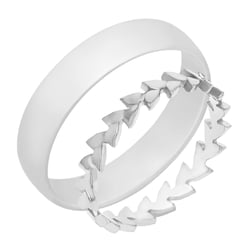 Zlatý prsteň v tvare lístočkov a pánský plochý prsteň Kelila