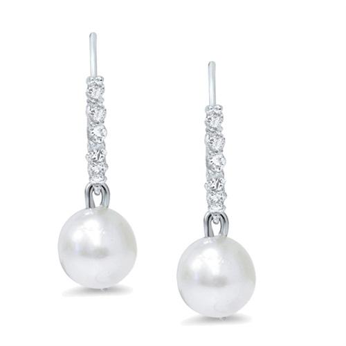 Zlaté náušnice s perlami a diamantmi 4951