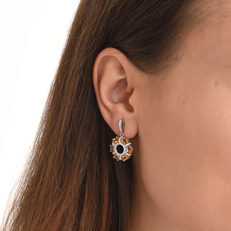 Náušnice s citrínmi 69129