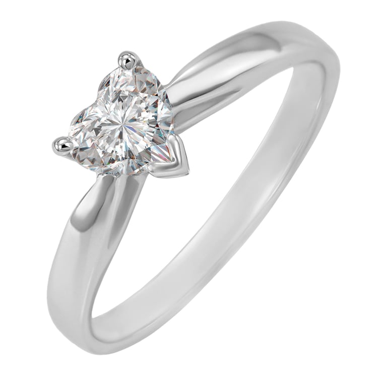 Zlatý zásnubný prsteň so srdcovým diamantom 