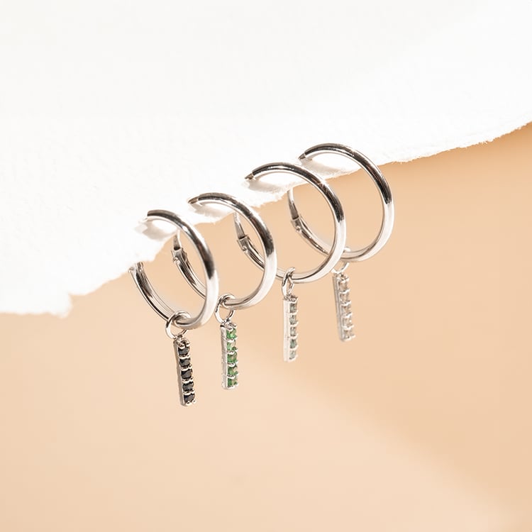 Zlaté visiace náušnice s modrými topásmi Christy 138329