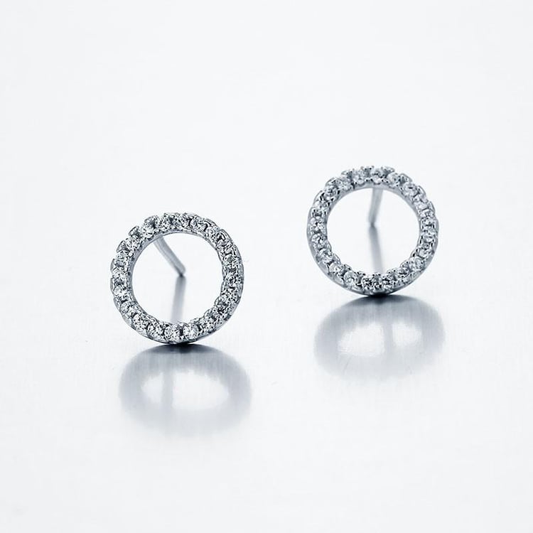 Náušnice platinované Chinita 7490