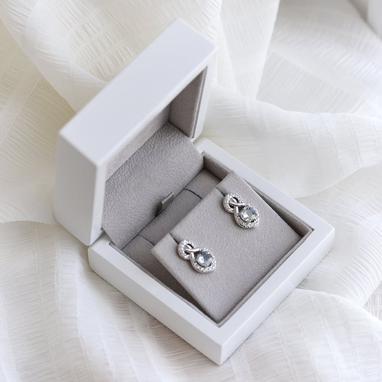 Náušnice s akvamarínmi 64308