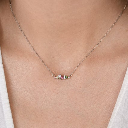 Náhrdelník s pastelovými drahokamami Kianna