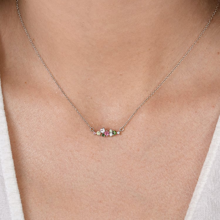 Náhrdelník s pastelovými drahokamami Kianna 160724