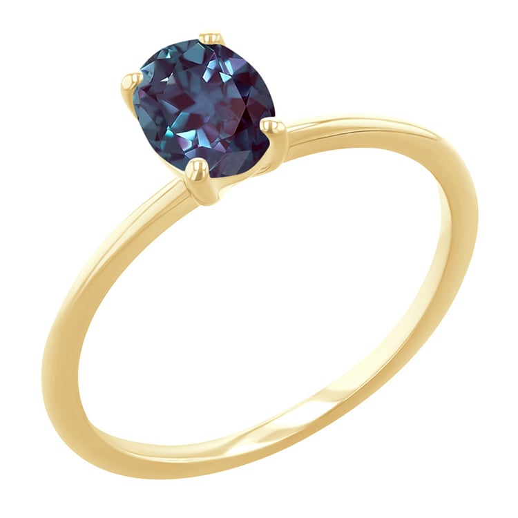 Elegantný zásnubný prsteň s oval lab-grown alexandritom Frost 151088