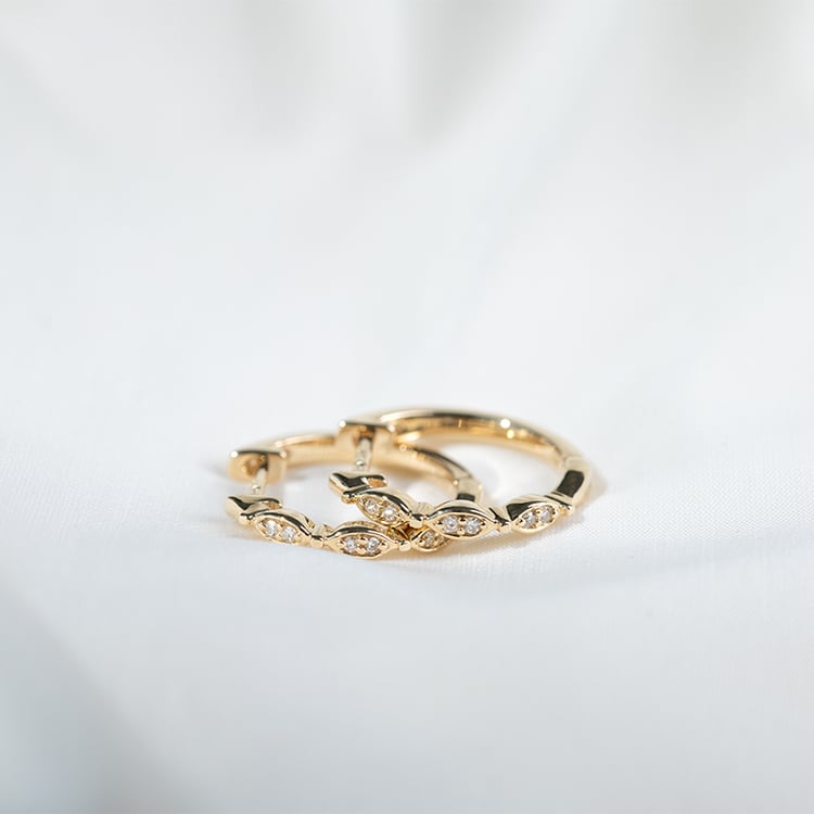 Kruhové náušnice s lab-grown diamantmi Vesell 131173