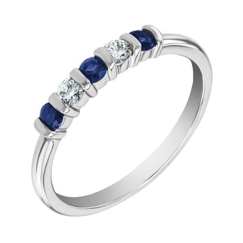 Eternity prsteň so zafírmi a diamantmi Elija