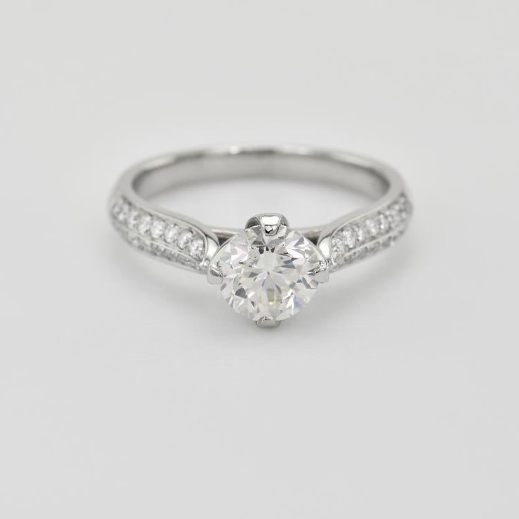 Platinový prsteň s diamantmi 25038