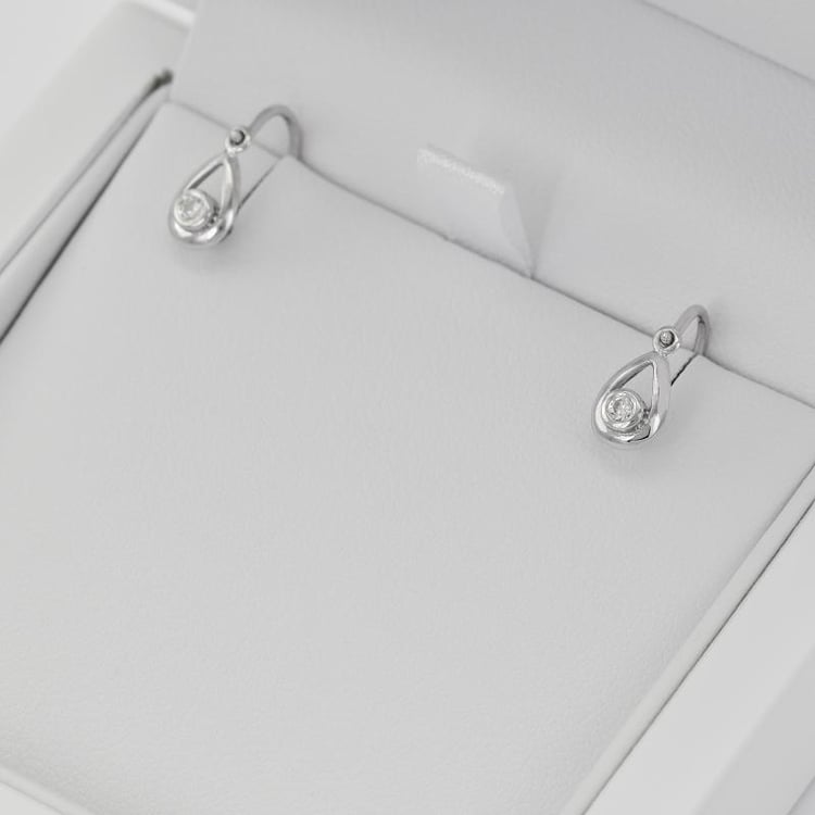 Diamantové zlaté náušnice pre deti 145313