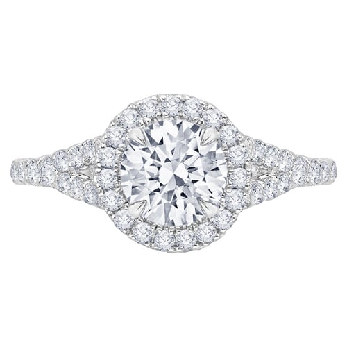 Romantický zásnubný prsteň v halo štýle s diamantmi Breana
