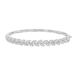 Elegantný strieborný náramok s trblietavými diamantmi Firenze