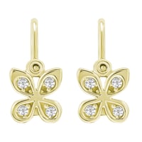Zlaté detské náušnice v tvare motýlika Madeleine