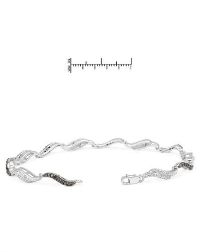 Strieborný náramok s diamantmi 54662