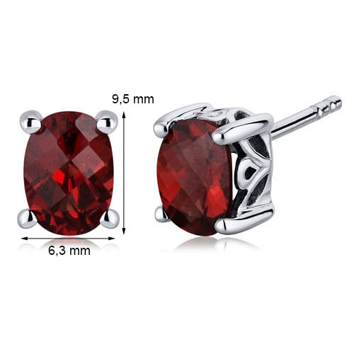 Granátové náušnice 25905