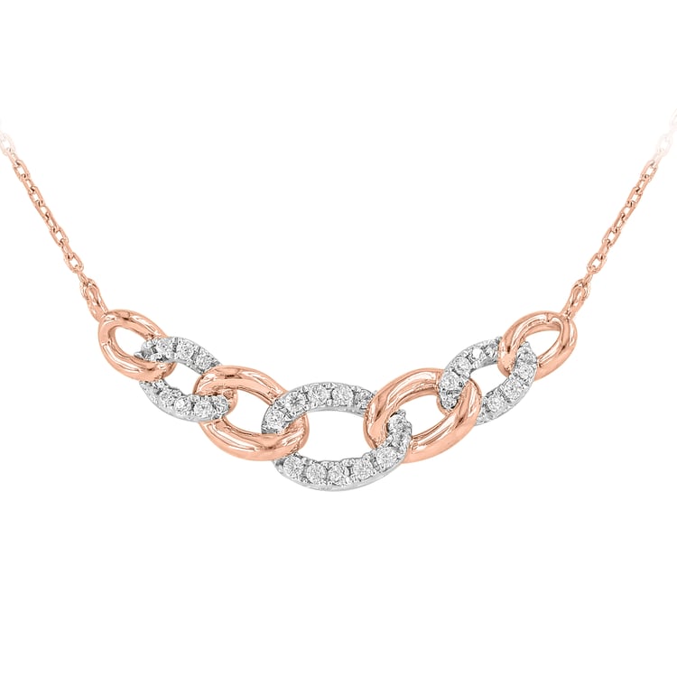 Zlatý prepletený náhrdelník s lab-grown diamantmi Purnima 165232