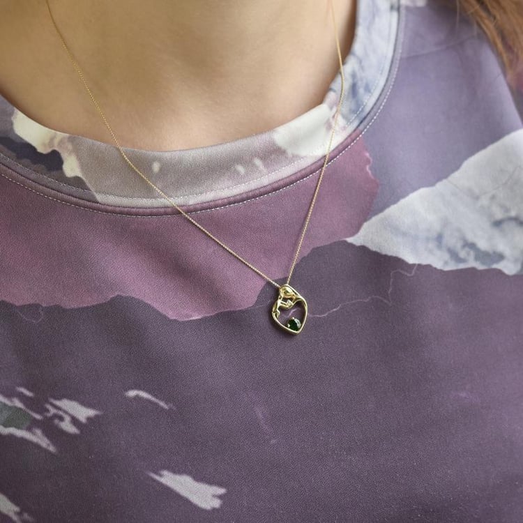 Zlatý prívesok matka a dieťa 40421