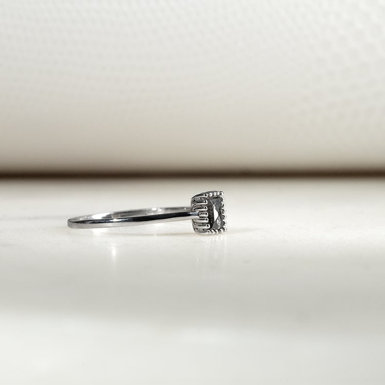 Zlatý prsteň s princess salt and pepper diamantom Ethelie 132846