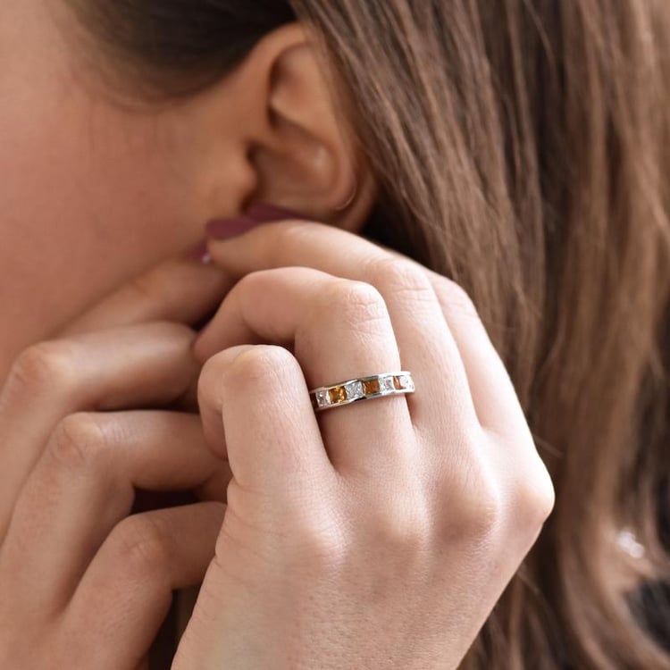 Citrínový eternity prsteň 39118