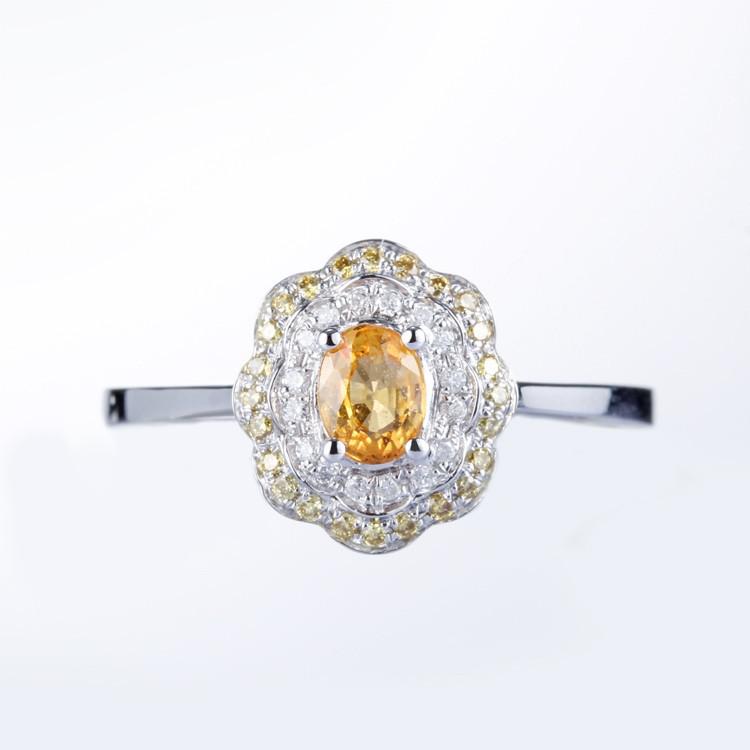 Zafírový prsteň s diamantmi 6511