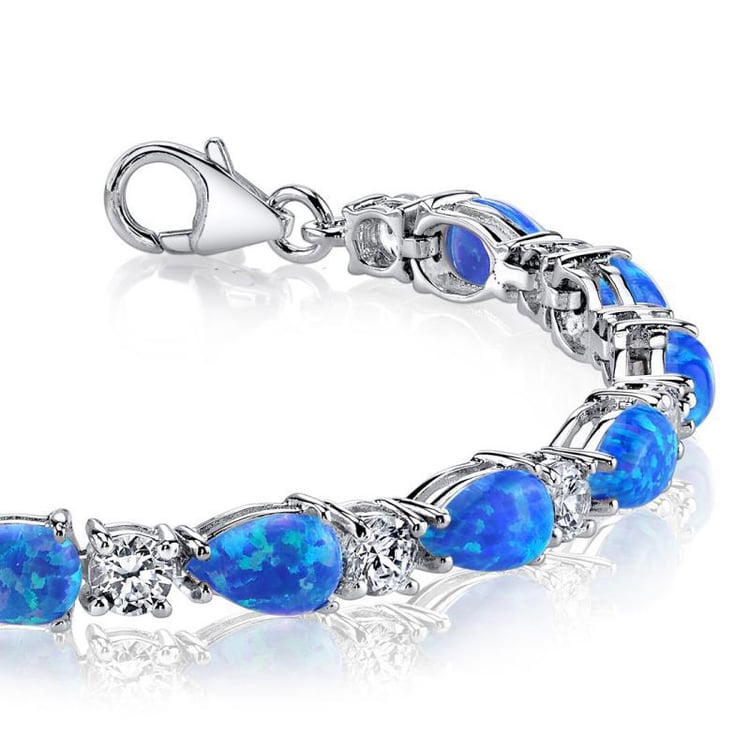 Opálový náramok strieborný 3379