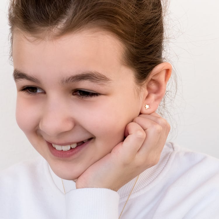Strieborné náušnice v tvare hviezdičiek Malý princ 122259