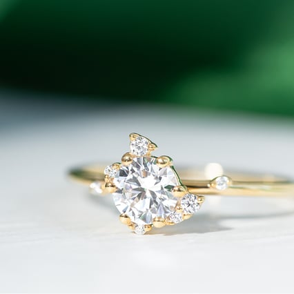 Cluster zásnubný prsteň s lab-grown diamantmi Carole