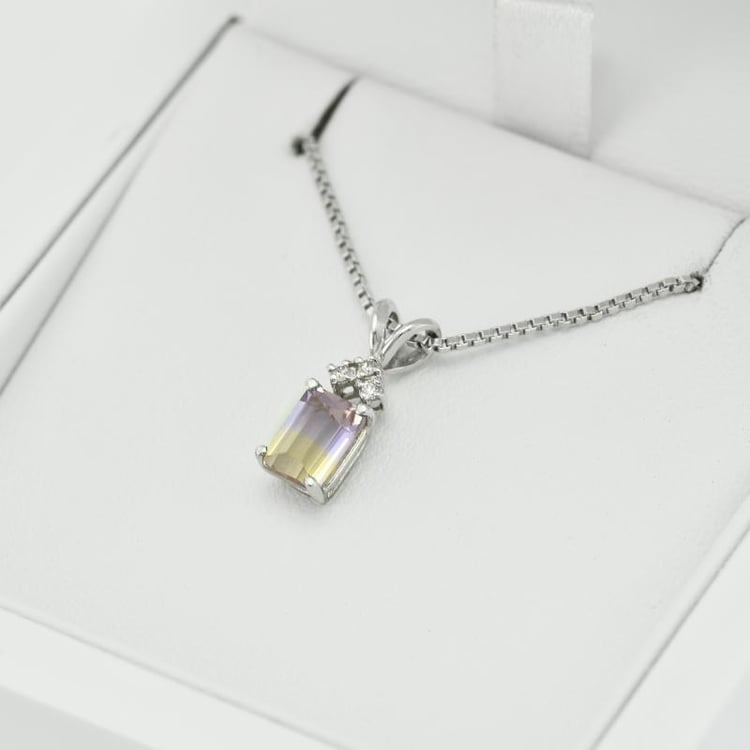 Zlatý náhrdelník s ametrínom 65637