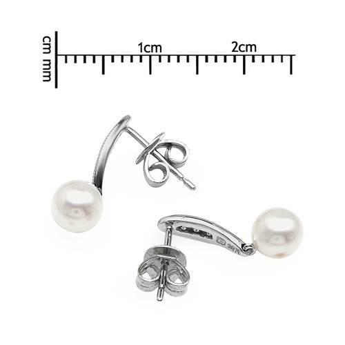 Náušnice z bieleho zlata s diamantmi 53476