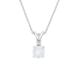 Prívesok zo zlata s mesačným kameňom a diamantom Joonas