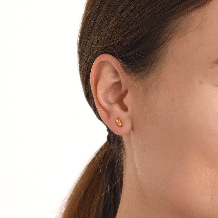 Minimalistické strieborné náušnice s citrínmi Sistine 67578