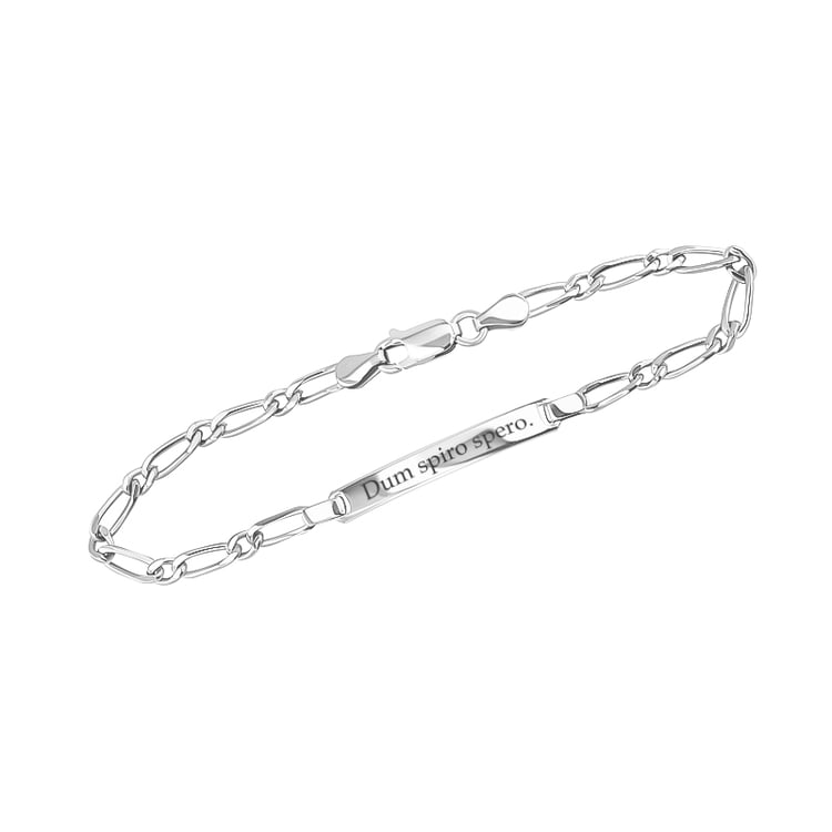 Strieborný Figaro náramok s gravírom vašej voľby 124360