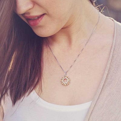 Strieborný náhrdelník plný citrínov 