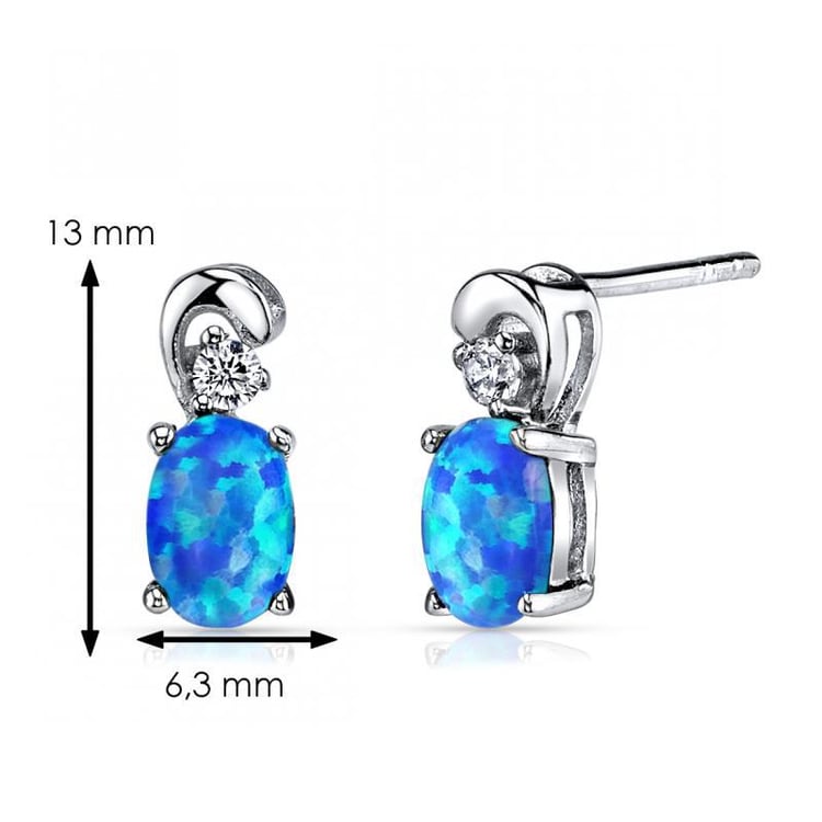 Náušnice zo striebra s opálmi 5940