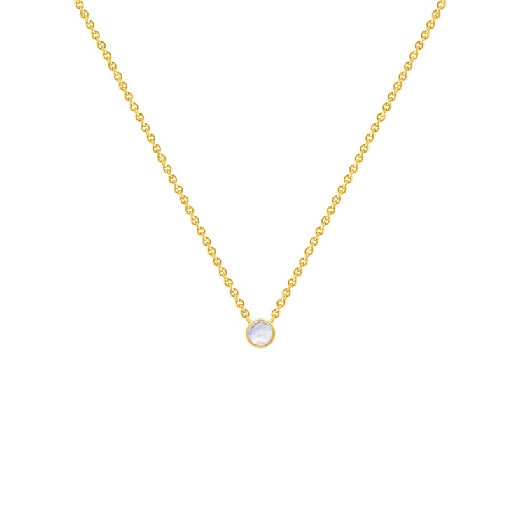 Strieborný minimalistický náhrdelník s mesačným kameňom Vieny 103708