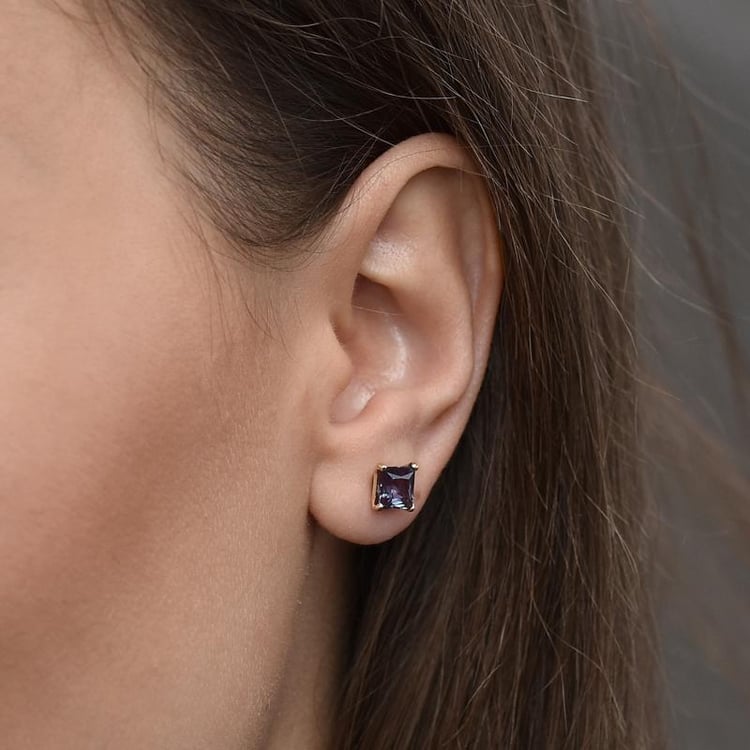 Náušnice s alexandritmi 16694