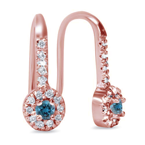 Diamantové náušnice z ružového zlata 78410