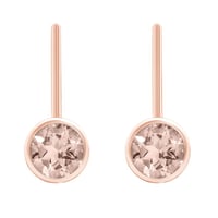 Zlaté visiace náušnice s morganitmi Christabel