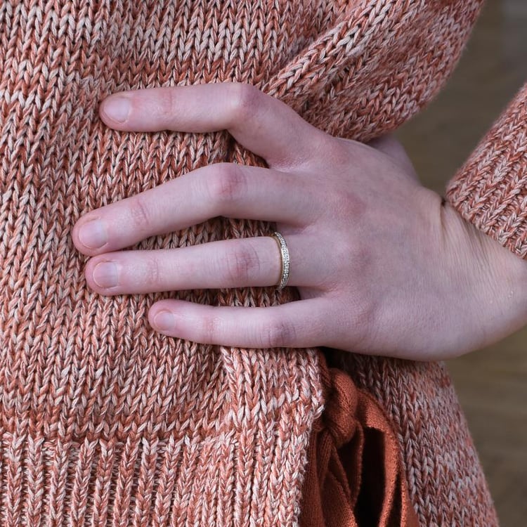 Diamantový eternity prsteň a komfortný svadobný prsteň 31261