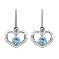 Zlaté detské náušnice v tvare srdiečka s drahokamom podľa výberu Eugenie