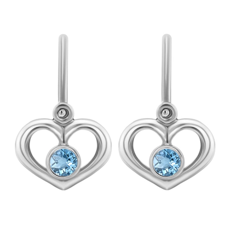 Detské zlaté náušnice srdiečka s drahokamom podľa výberu Dorado