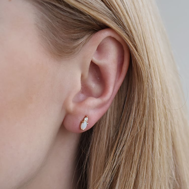 Náušnice s opálmi 90412