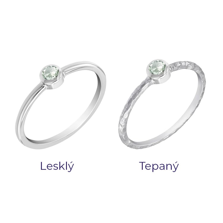 Zlatý minimalistický prsteň so zeleným zafírom Kathleen 101737