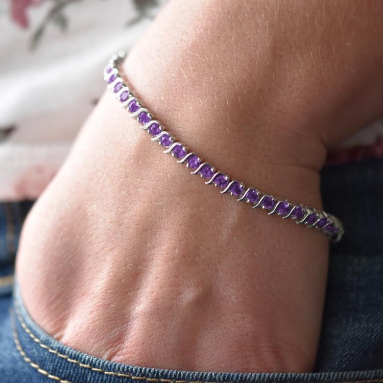 Náramok s ametystmi 17329