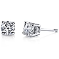 Náušnice zo zlata so 0.75ct lab-grown diamantmi Sage