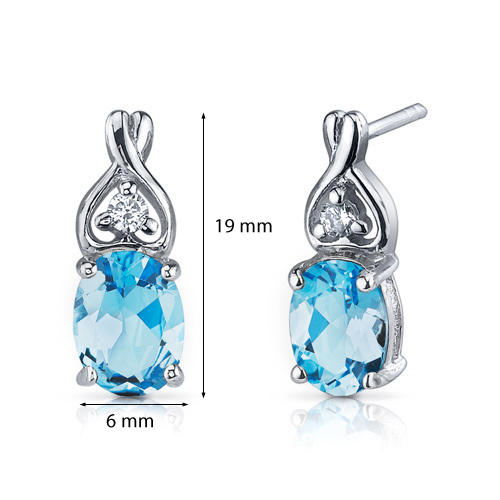 Strieborné náušnice s topásmi Jayda 6214